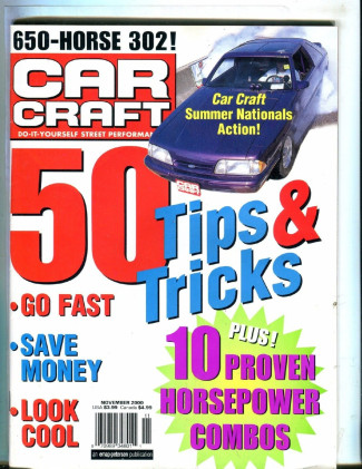 CAR CRAFT 2000 NOV - SHELBY MUSTANGS, 302 FORD